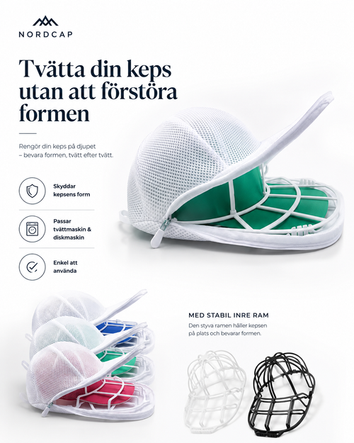 NordCap – Tvätta kepsen utan att tappa formen.